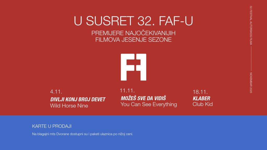 Tri najočekivanija filma jesenje sezone pretpremijerno u susret 32. Festivalu autorskog filma